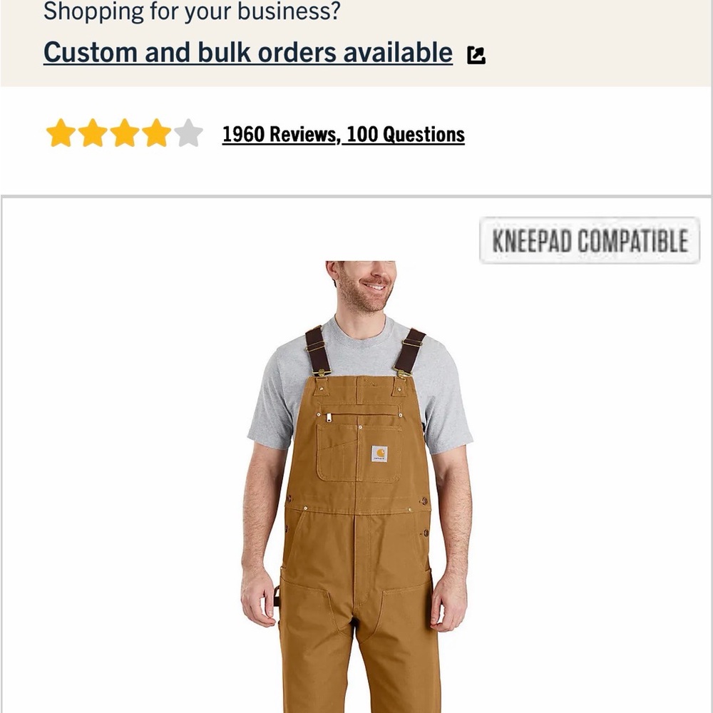Carhartt Tan Work Overalls